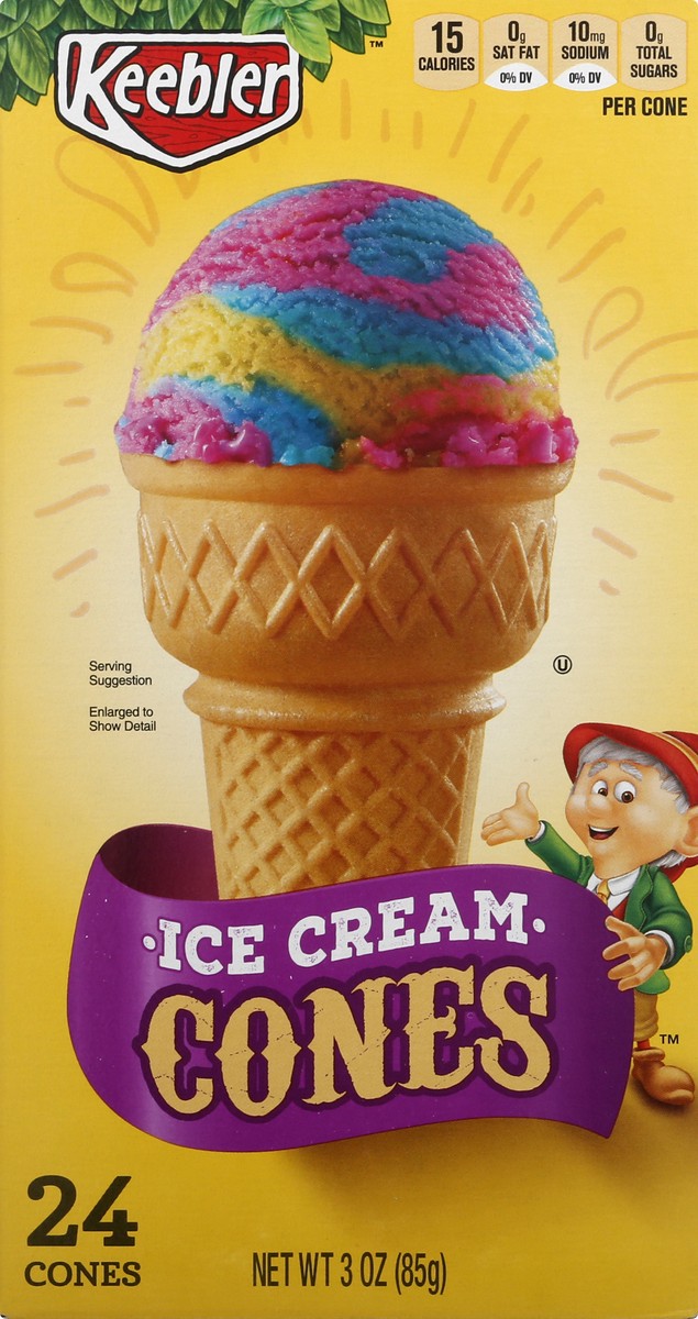 slide 5 of 9, Keebler Ice Cream Cones 24 ea, 24 ct