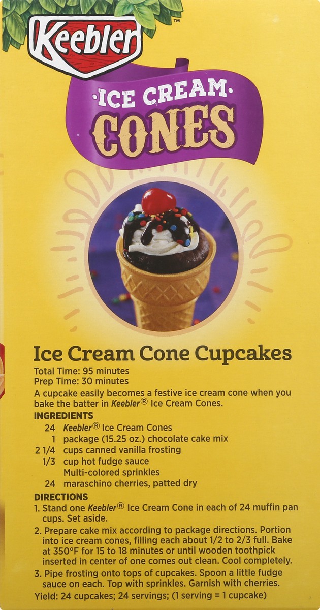 slide 7 of 9, Keebler Ice Cream Cones 24 ea, 24 ct