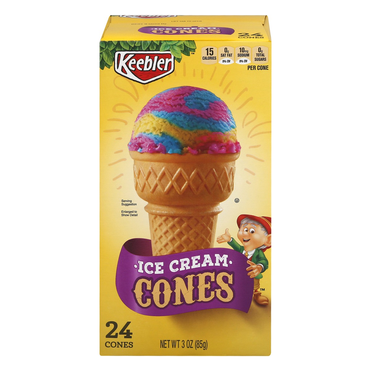 slide 1 of 9, Keebler Ice Cream Cones 24 ea, 24 ct