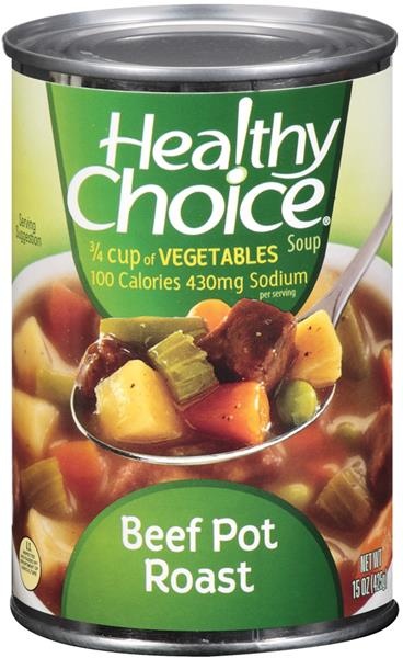 slide 1 of 1, Healthy Choice Beef Pot Roast Soup, 15 oz
