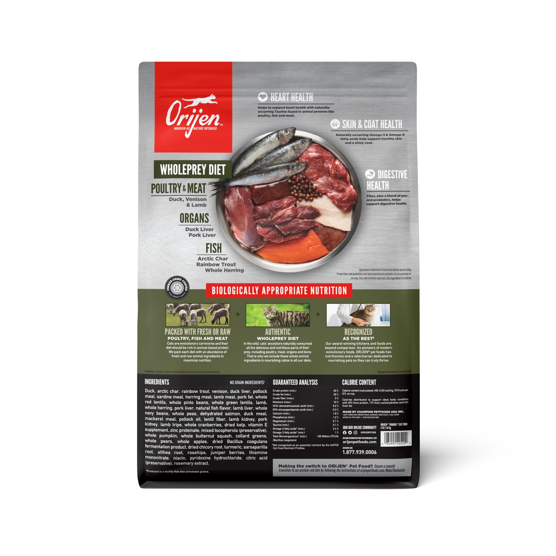 slide 3 of 3, Orijen Tundra Cat 4Lb, 4 lb