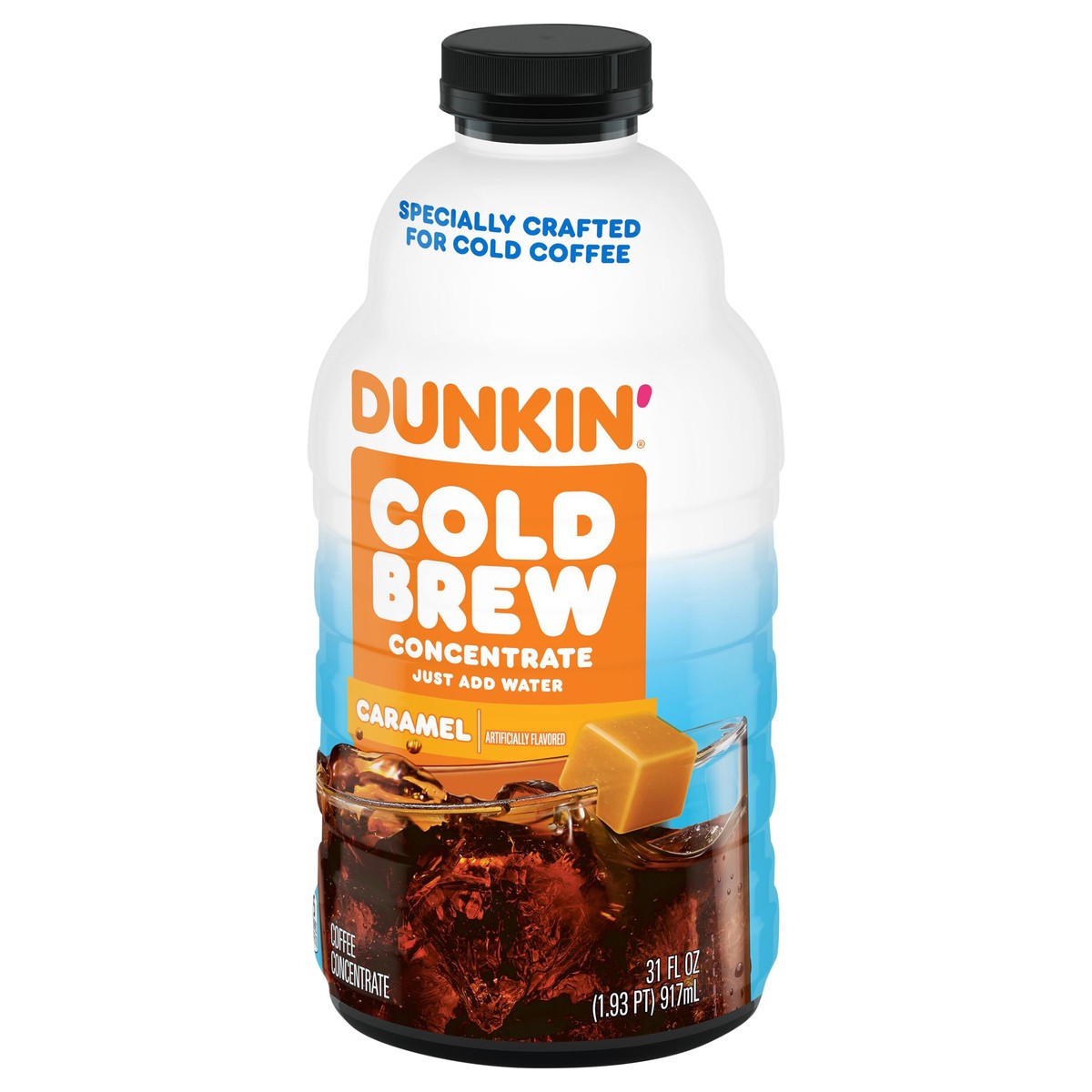 slide 4 of 13, Dunkin'' Caramel Flavored Cold Brew Coffee Concentrate- 31 fl oz, 31 fl oz