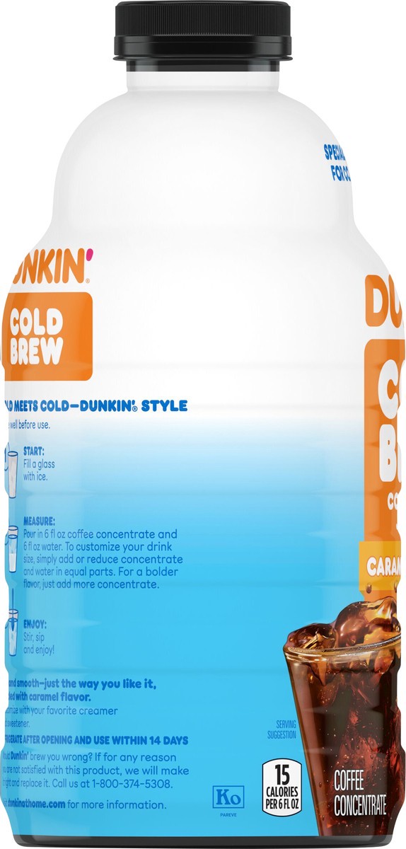 slide 13 of 13, Dunkin'' Caramel Flavored Cold Brew Coffee Concentrate- 31 fl oz, 31 fl oz