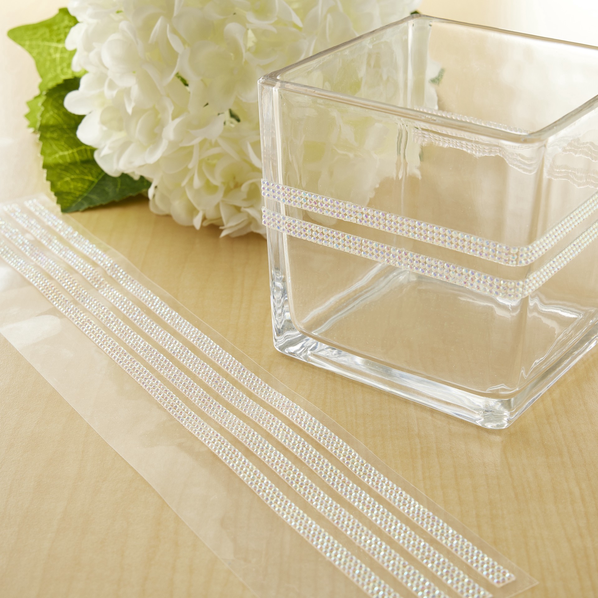 slide 3 of 4, Clear Iridescent Micro Gem Strips By Recollections, 12 in