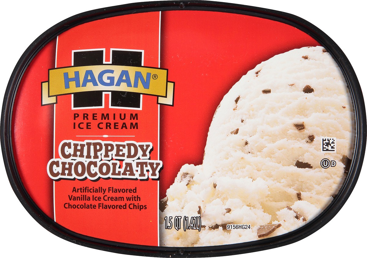 slide 3 of 10, Hagan Chippedy Chocolaty Premium Ice Cream 1.5 qt. Tub, 1.42 liter