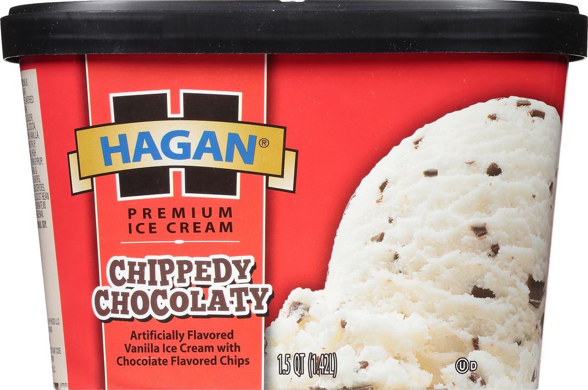 slide 2 of 10, Hagan Chippedy Chocolaty Premium Ice Cream 1.5 qt. Tub, 1.42 liter