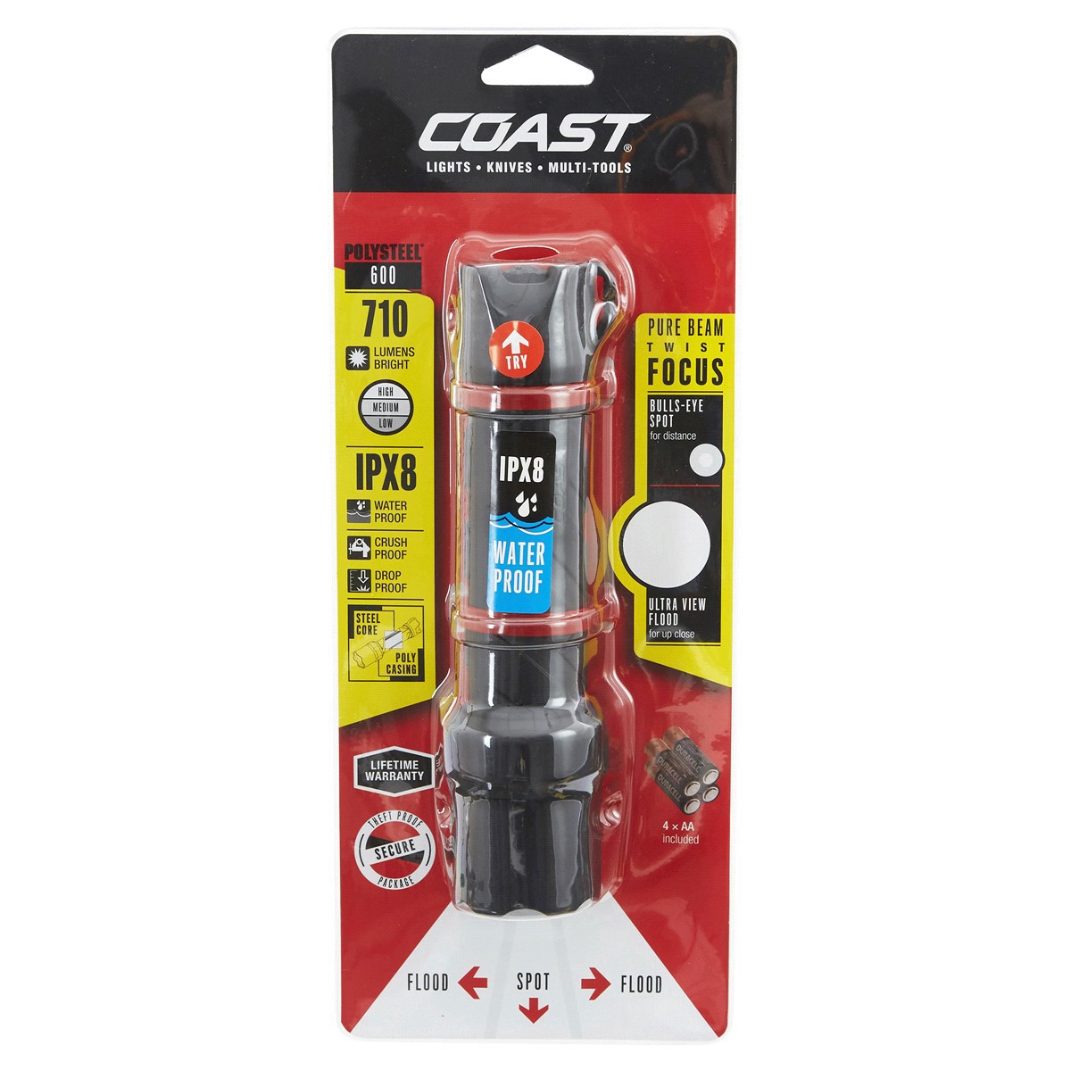 slide 1 of 5, Coast PS600 Polysteel Flashlight, 1 ct