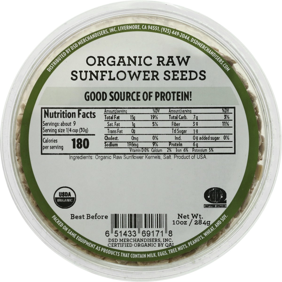 slide 4 of 10, DSD Merchandisers O Organics Sunflower Seeds - 10 Oz, 10 oz