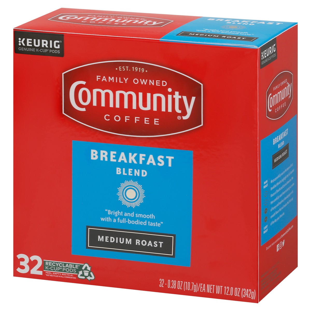 slide 2 of 11, Community Coffee Breakfast Blend Single Serve, 32 ct