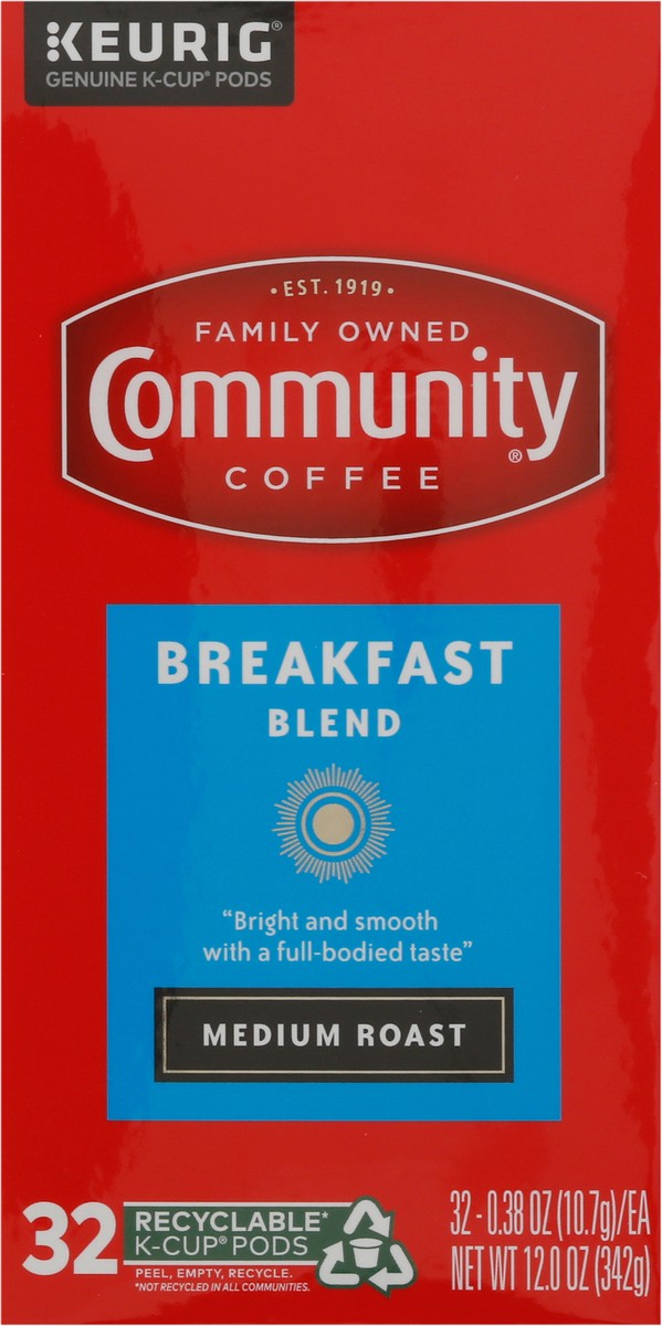 slide 4 of 11, Community Coffee Breakfast Blend Single Serve, 32 ct