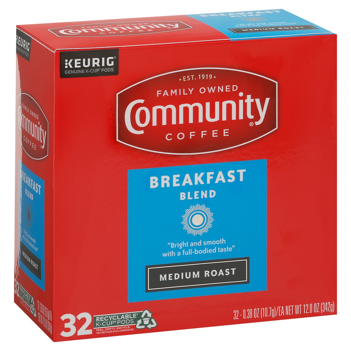 slide 7 of 11, Community Coffee Breakfast Blend Single Serve, 32 ct