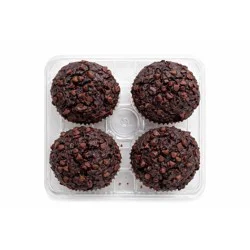 Fresh Baked Muffins, Double Chocolate, 4 Count