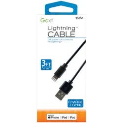 Custom Accessories Goxt 3' Black Lightning Cable