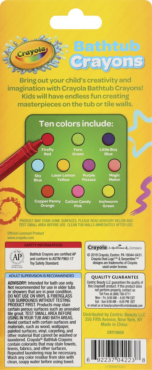 slide 8 of 8, Crayola Bathtub Crayons, 10 ct