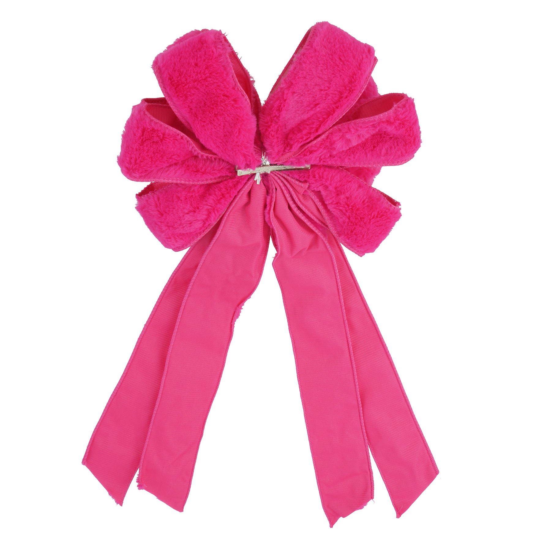 slide 2 of 2, 21" Faux Fur Tree Bow By Celebrate It, 11 in x 21 in