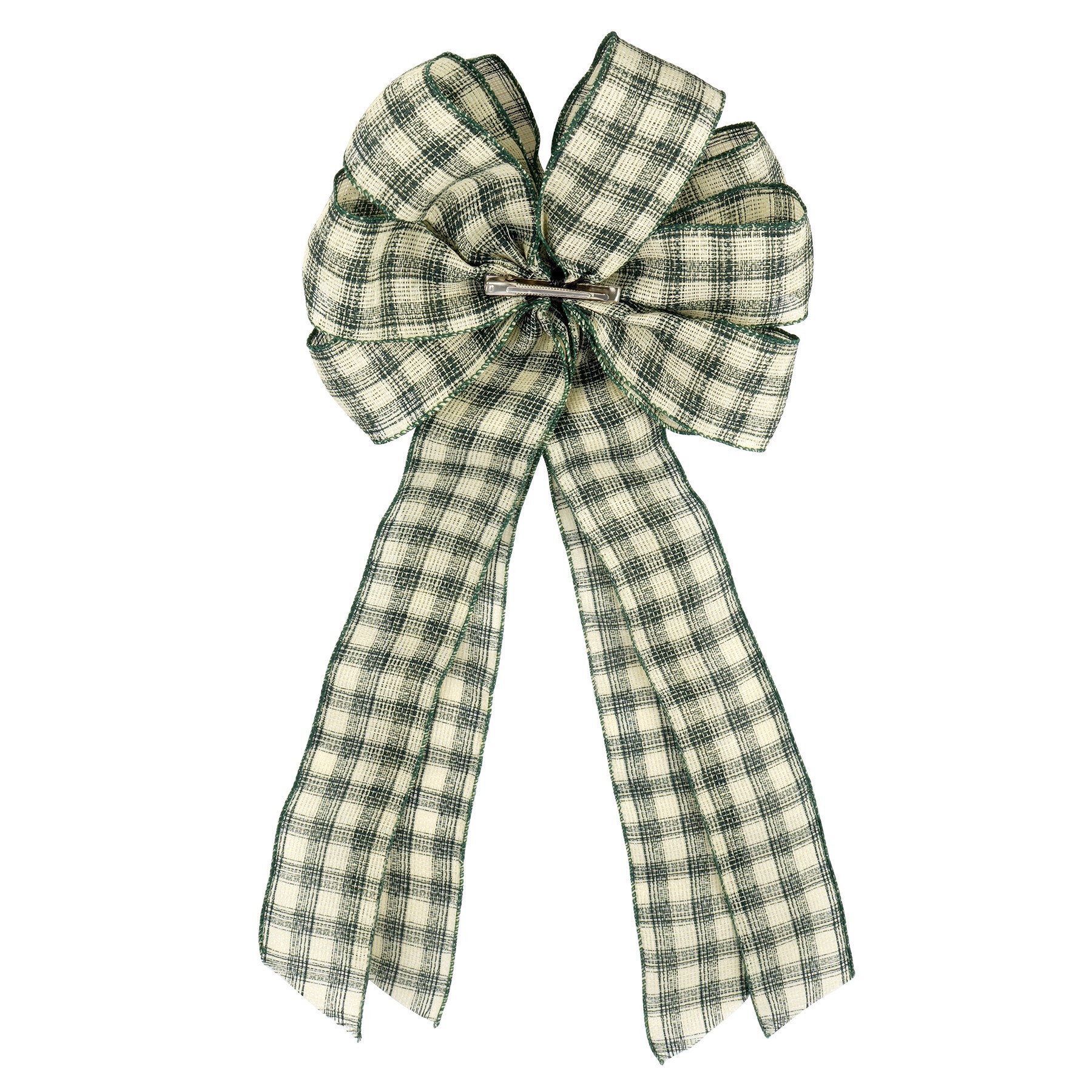slide 2 of 2, 21" Green Check Tree Bow By Celebrate It, 11 in x 21 in