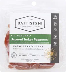 Battistoni Uncured Turkey Napolitano Style Pepperoni 4 oz