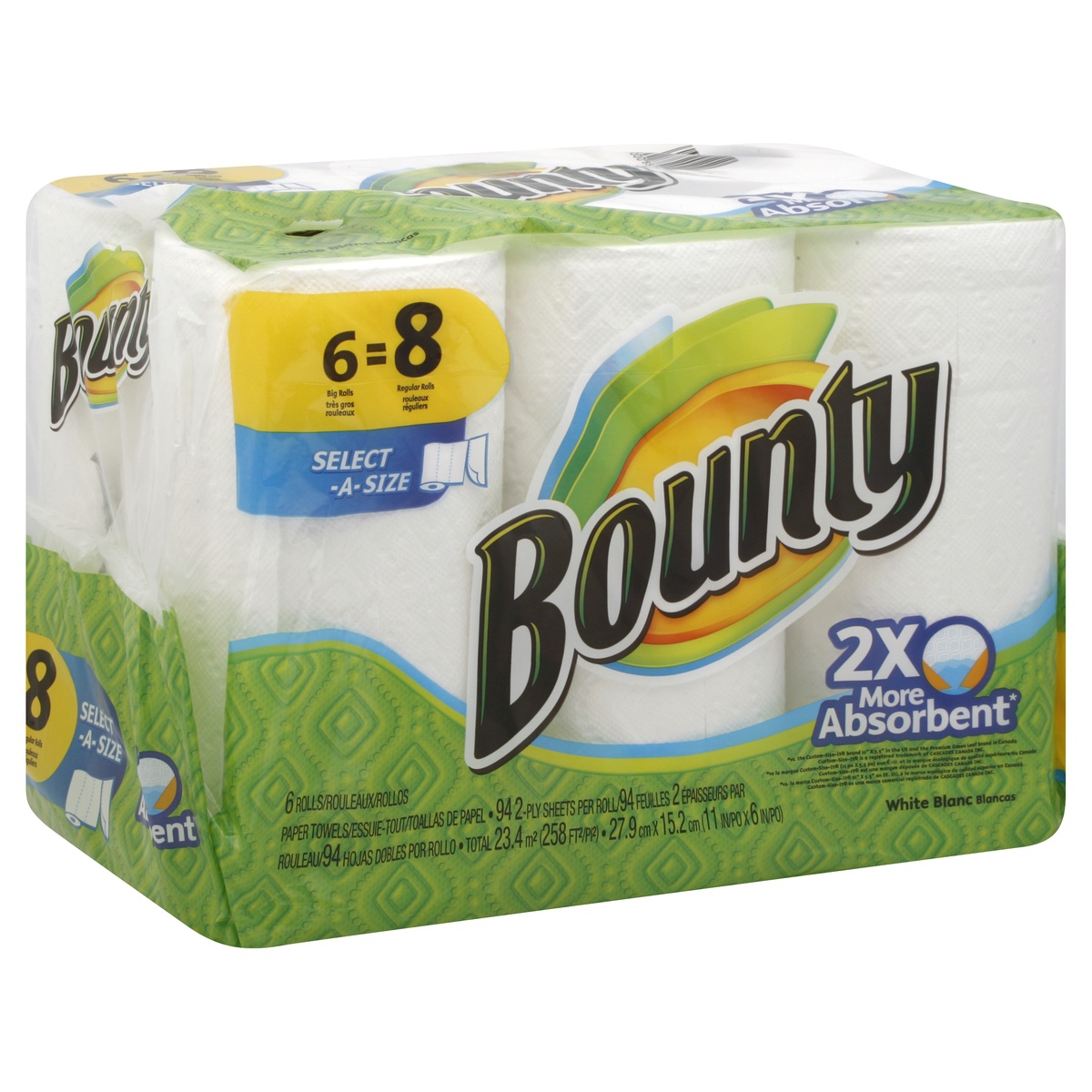 slide 1 of 1, Bounty Paper Towels, 6 ct