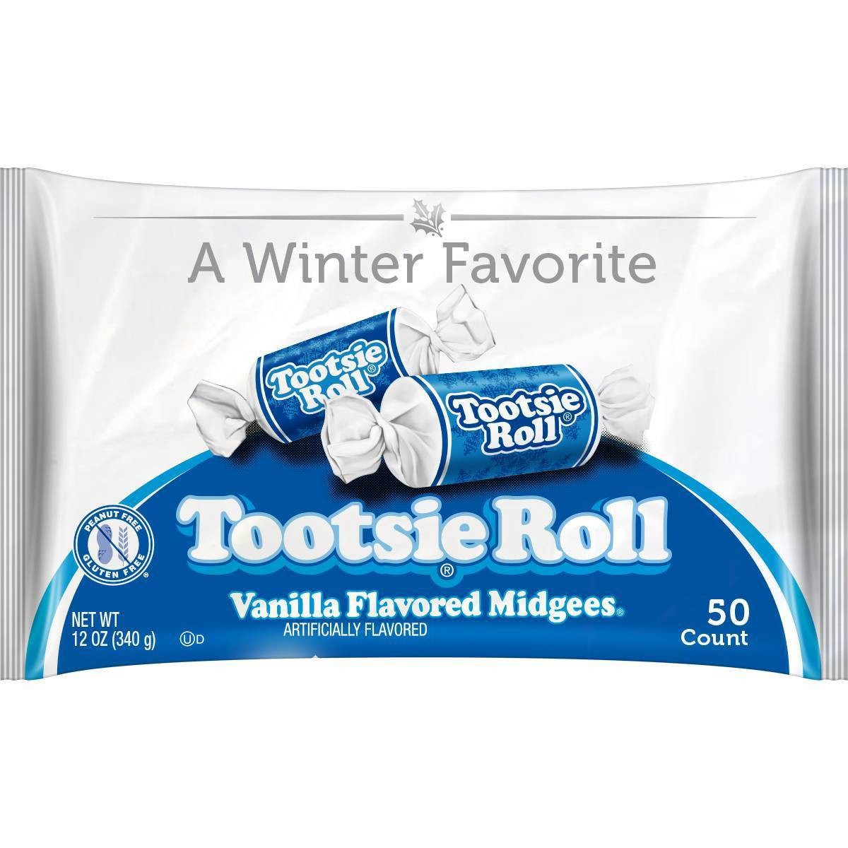 slide 1 of 3, Tootsie Roll Holiday Vanilla Midgees, 12 oz