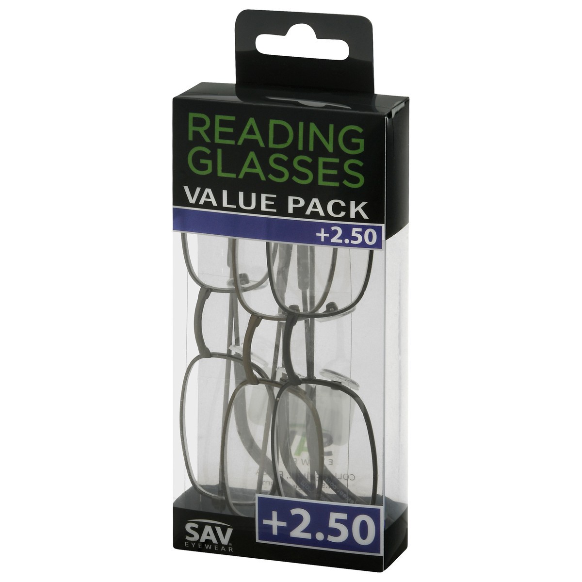 slide 5 of 8, Sav Value Pack +2.50 Reading Glasses 1 ea, 1 ct