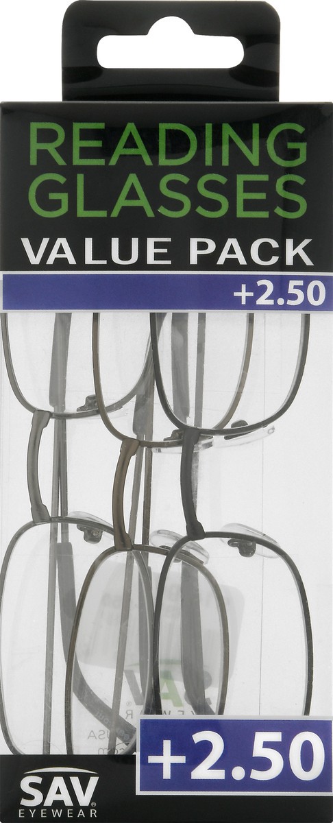 slide 6 of 8, Sav Value Pack +2.50 Reading Glasses 1 ea, 1 ct