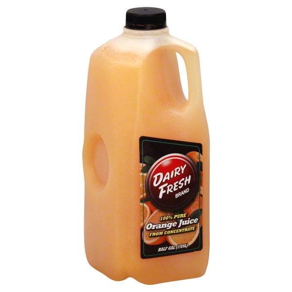 slide 1 of 1, Dairy Fresh Orange Juice, 1/2 gal