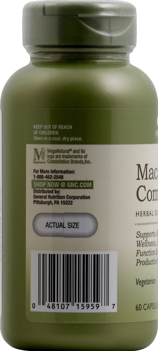 slide 3 of 6, GNC Maca Complex 60 ea, 60 ct