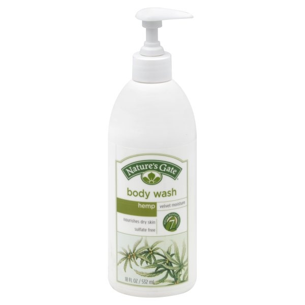 slide 1 of 1, Nature's Gate Velvet Moisture Hemp Body Wash, 18 fl oz