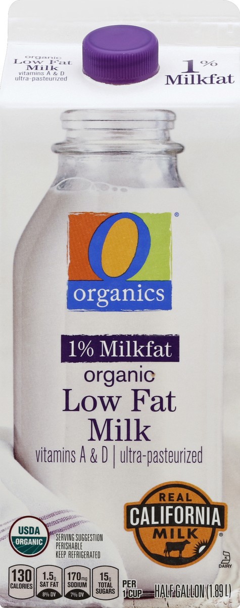 slide 4 of 5, O Organics Organic Milk Lowfat 1%, 