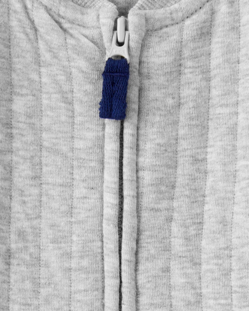 slide 2 of 3, Carter's Carters Baby Boy Space Quilted Long-Sleeve Jumpsuit - Gray Heather 9M, 1 ct