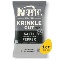 Kettle Brand Krinkle Cut Salt & Fresh Ground Pepper Kettle Potato Chips