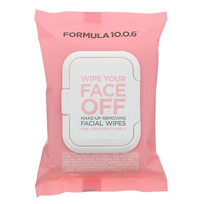 slide 1 of 2, Formula 10.0.6 Wipe Your Face Off Make-Up Removing Facial Wipes, Pink Grapefruit + Apple, 25 ct