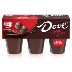 Snack Pack DOVE Dark Chocolate Pudding Cups, 3.25 oz. 6-Count