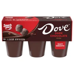 Snack Pack DOVE Dark Chocolate Pudding Cups, 3.25 oz. 6-Count