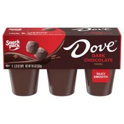 Snack Pack DOVE Dark Chocolate Pudding Cups, 3.25 oz. 6-Count