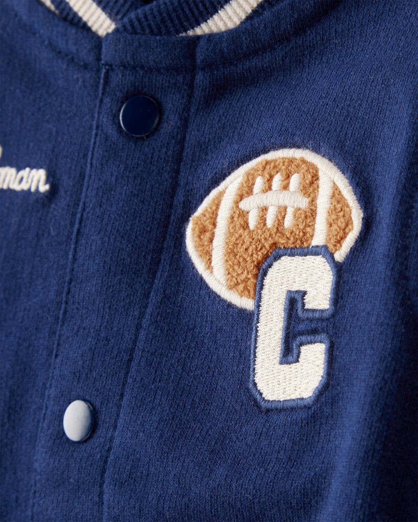 slide 3 of 4, Carter's Carters Baby 3-Piece Varsity Freshman Little Jacket Set - Navy/Ivory Navy/Ivory NB, 3 pc