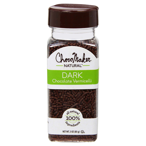 slide 1 of 1, ChocoMaker Natural Dark Chocolate Vermicelli, 3 oz