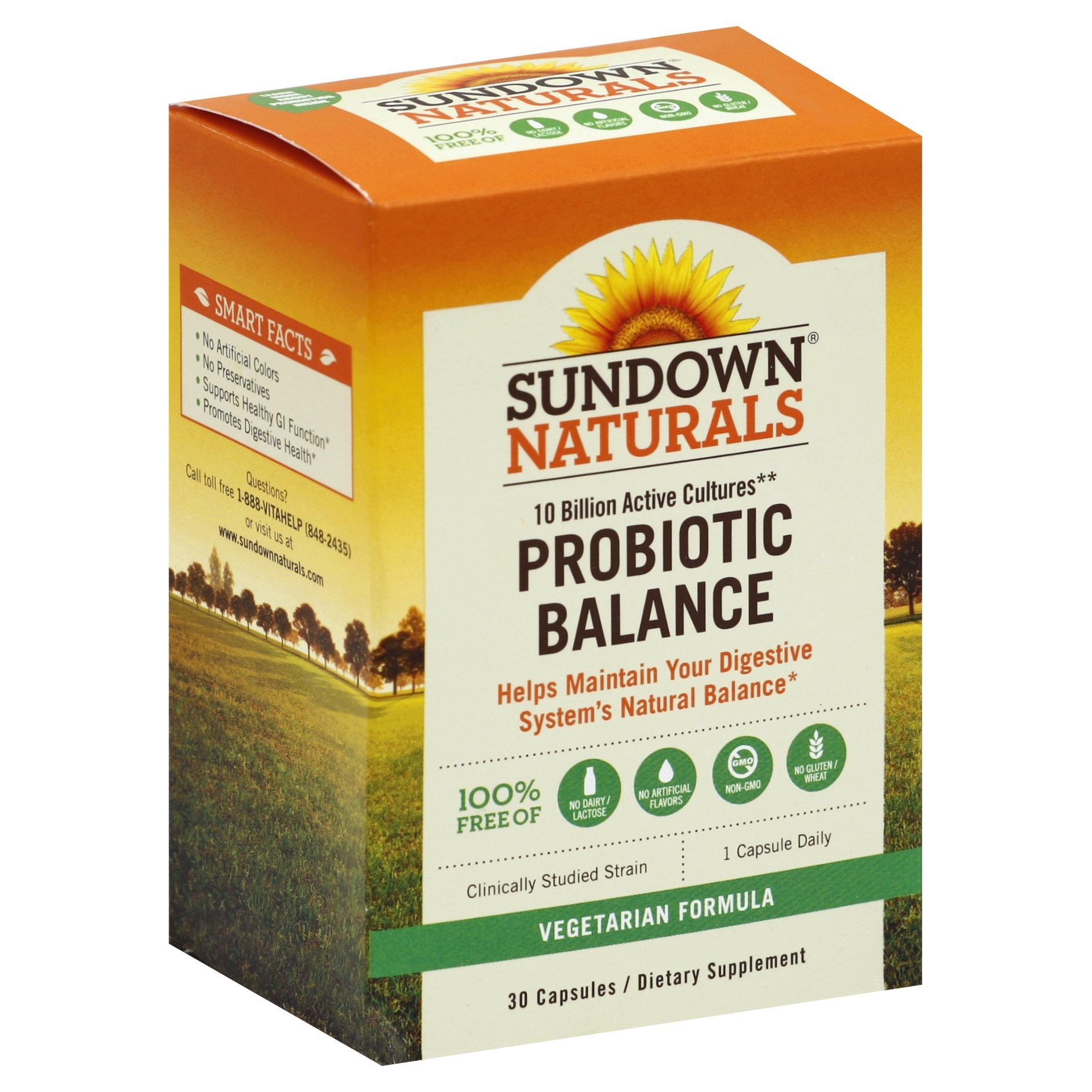 slide 1 of 4, Sundown Naturals Probiotic Balance Dietary Supplement Capsules, 30 ct