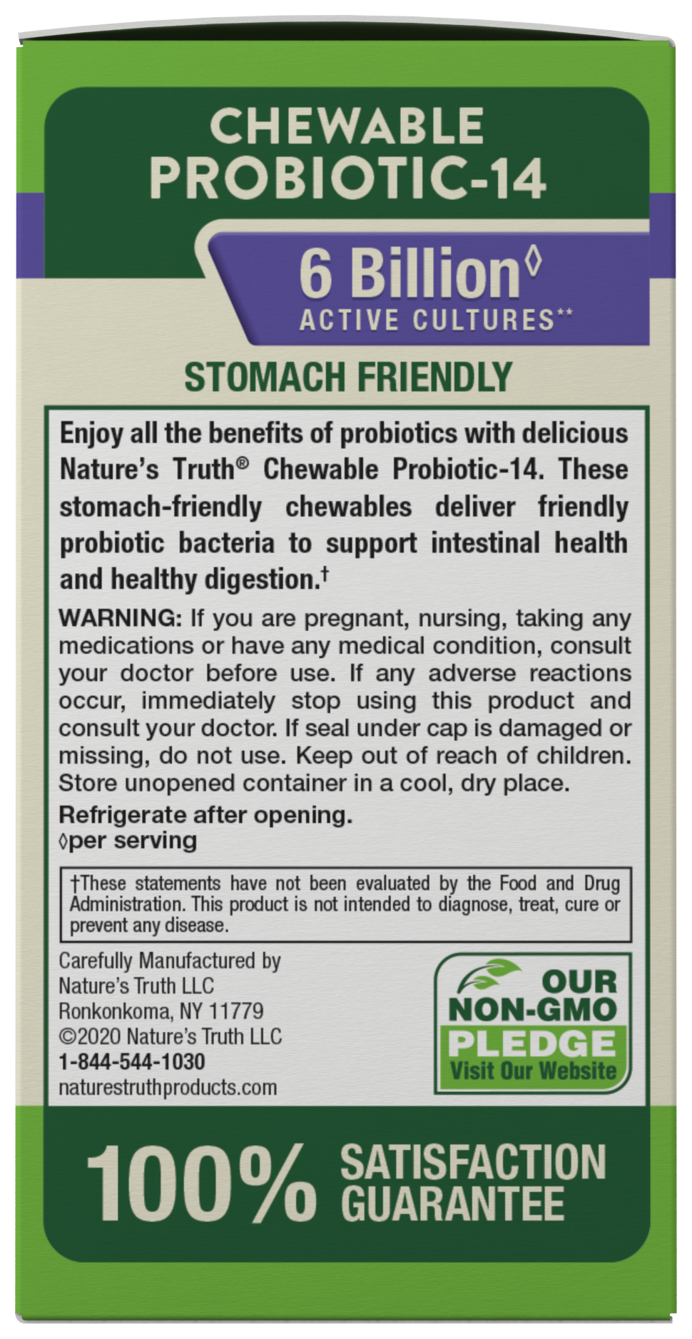 slide 3 of 4, Nature's Truth Probiotic-10 Natural Berry Flavor Dietary Supplement Chewable Tablets, 60 ct