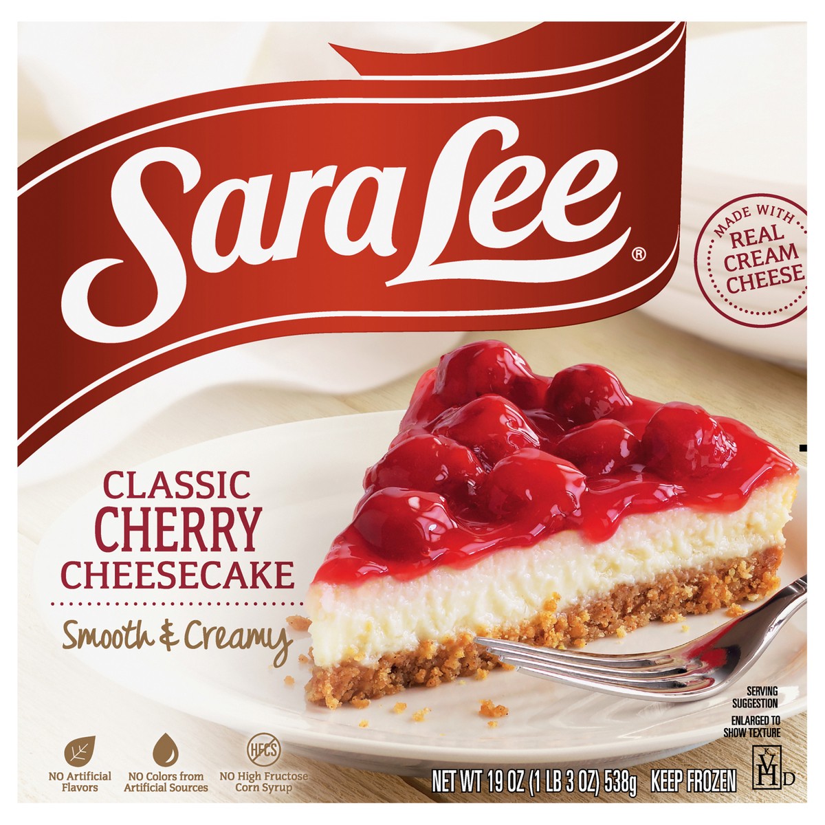 slide 7 of 12, Sara Lee Classic Style Cheesecake 7" Cherry 19oz, 19 oz