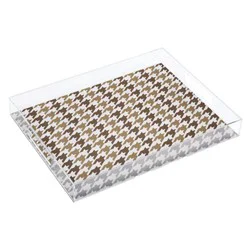 Society6 Brown Houndstooth Acrylic Tray