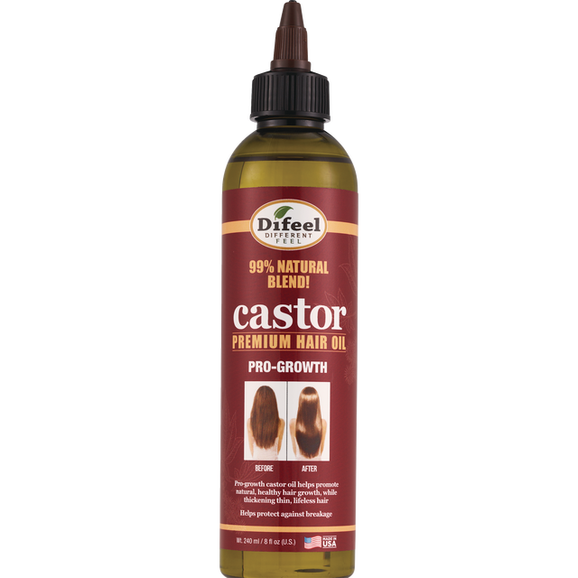 slide 1 of 1, Difeel Castor Growth Oil, 8 oz