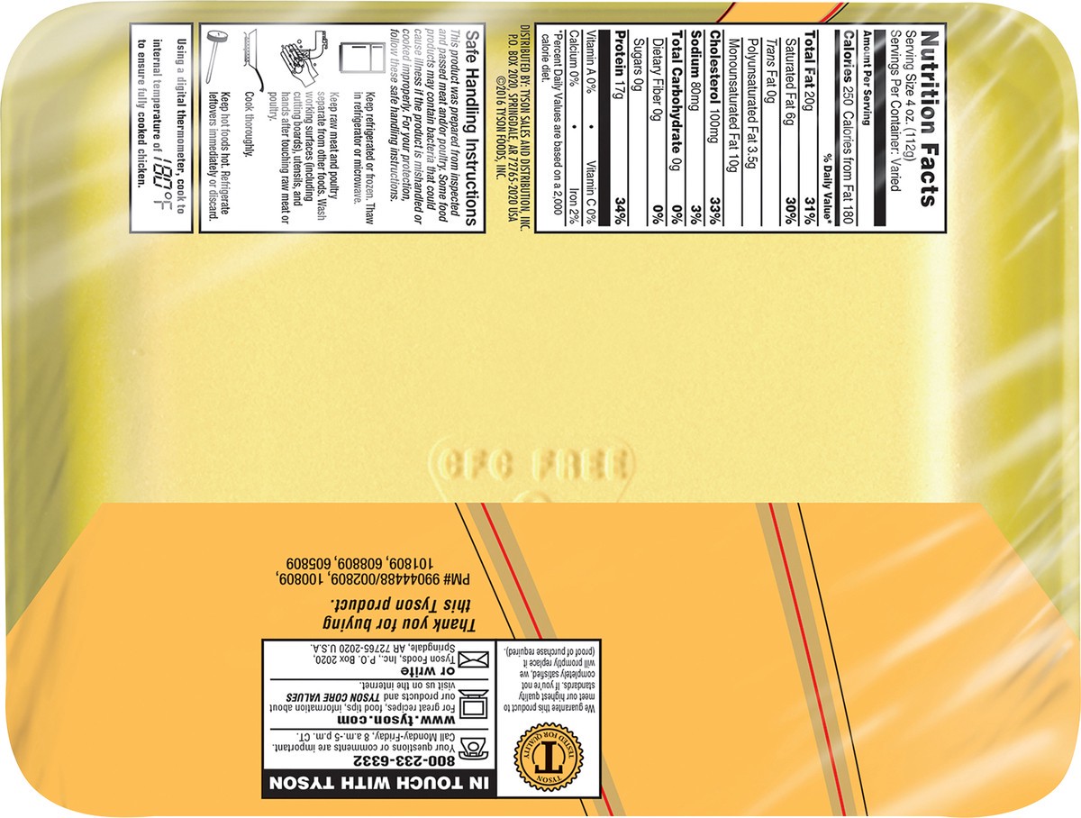 slide 2 of 3, Tyson All Natural Fresh Chicken Thighs 1 ea, per lb