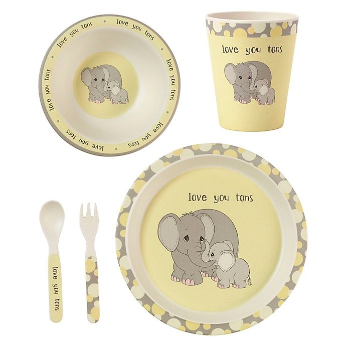 slide 1 of 2, Precious Moments Elephant Child's Place Setting - Yellow, 5 ct