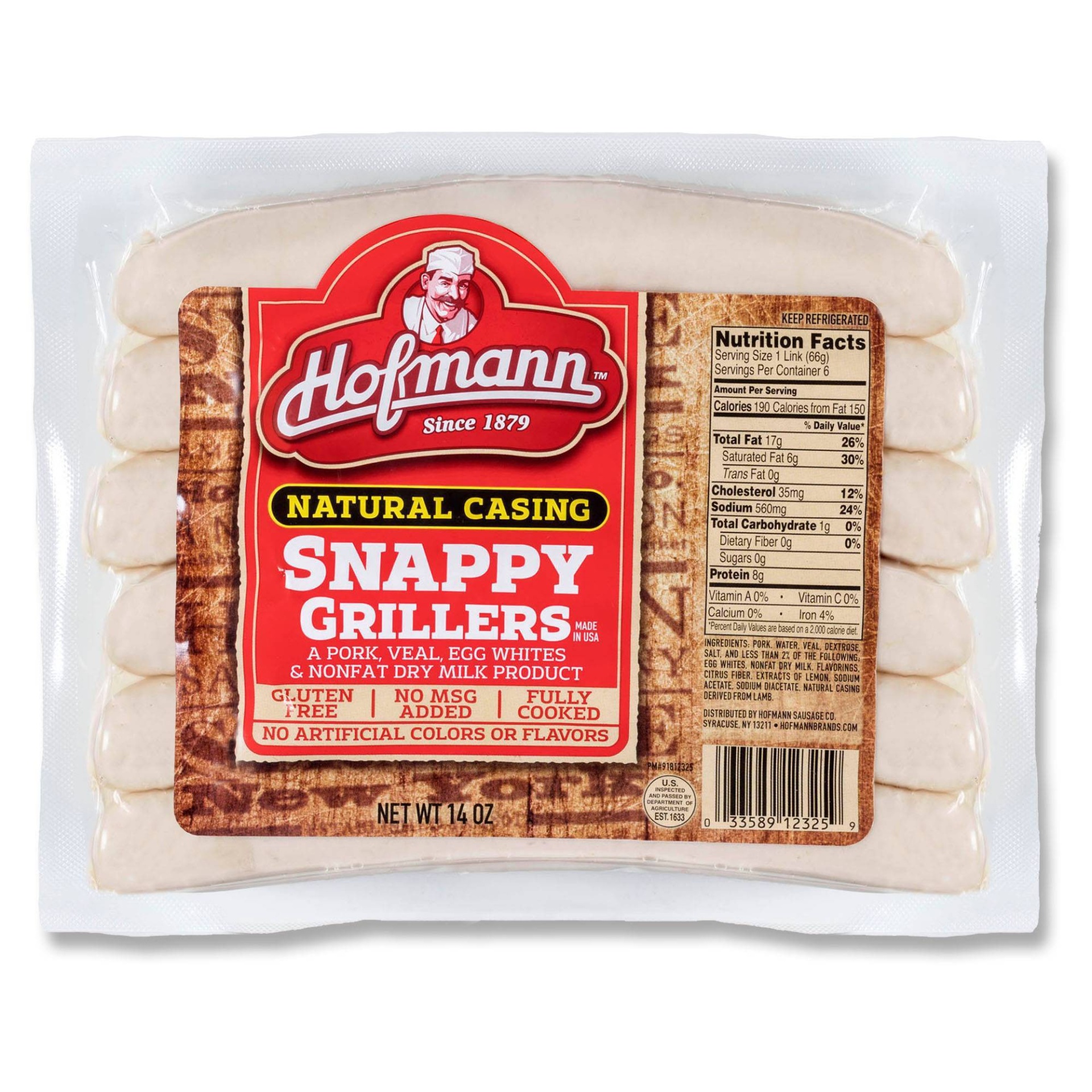 slide 1 of 1, Hofmann Snappy Grillers, 14 oz