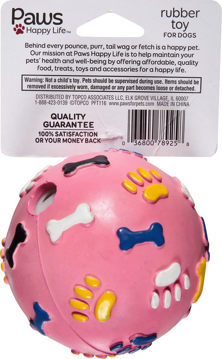 slide 2 of 11, Paws Happy Life For Dogs Rubber Toy 1 1 ea Card, 1 ea