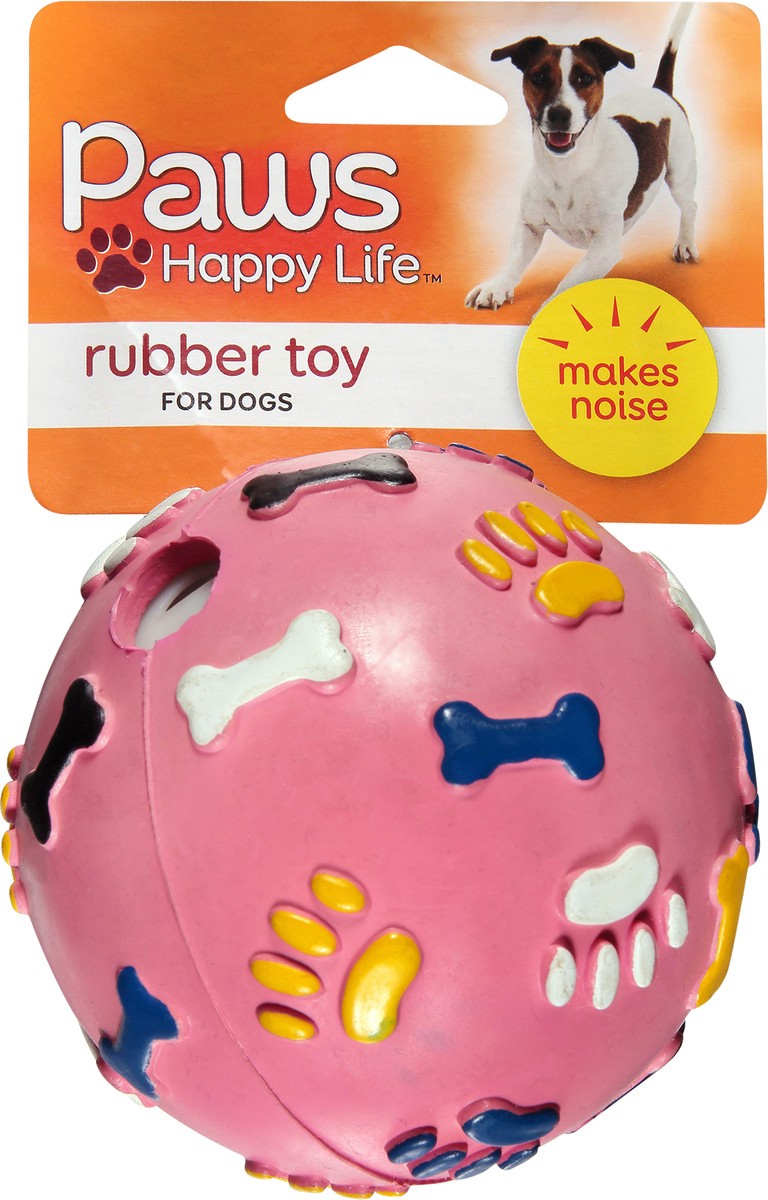 slide 9 of 11, Paws Happy Life For Dogs Rubber Toy 1 1 ea Card, 1 ea