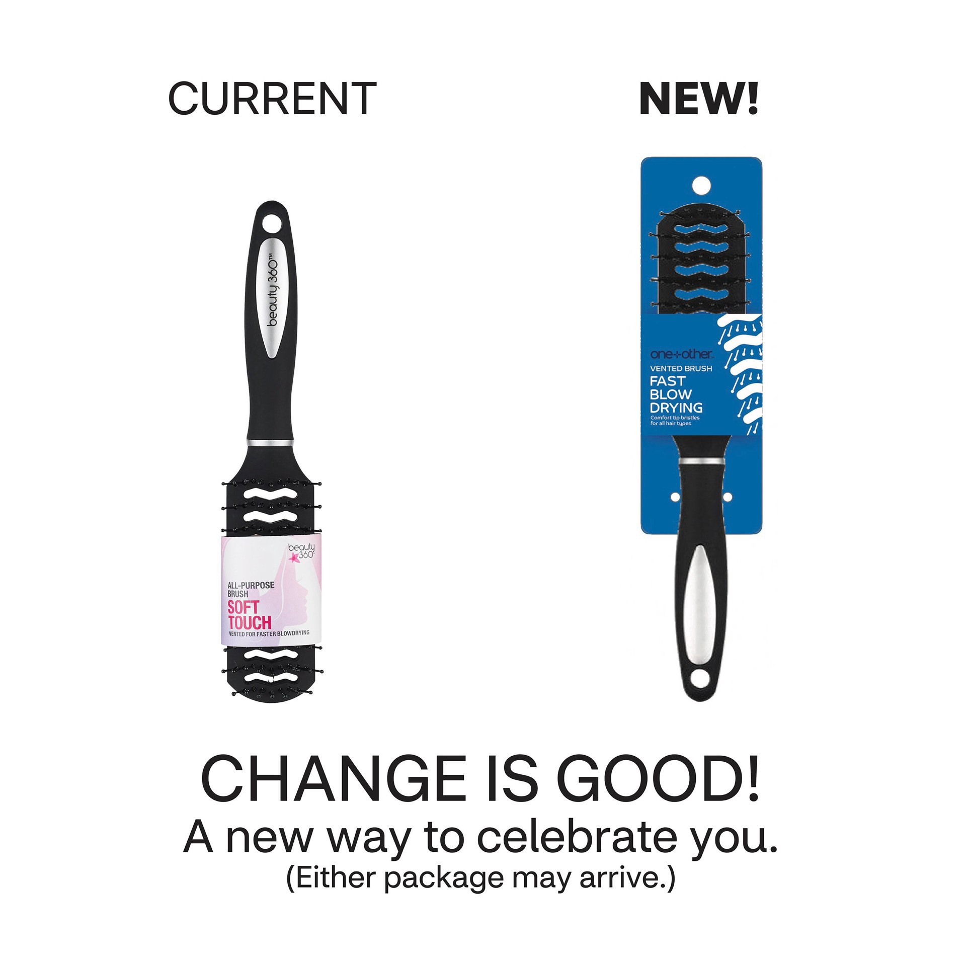 slide 3 of 7, One+other Vented Brush, Assorted Colors, 1 ct