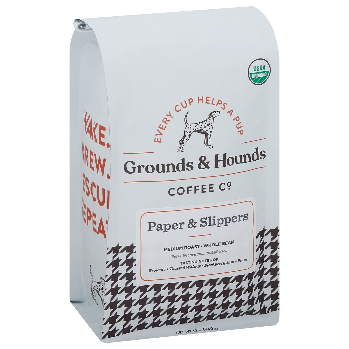 slide 2 of 11, Grounds & Hounds Paper & Slippers Medium Roast Whole Bean Paper & Slippers Coffee - 12 oz, 12 oz