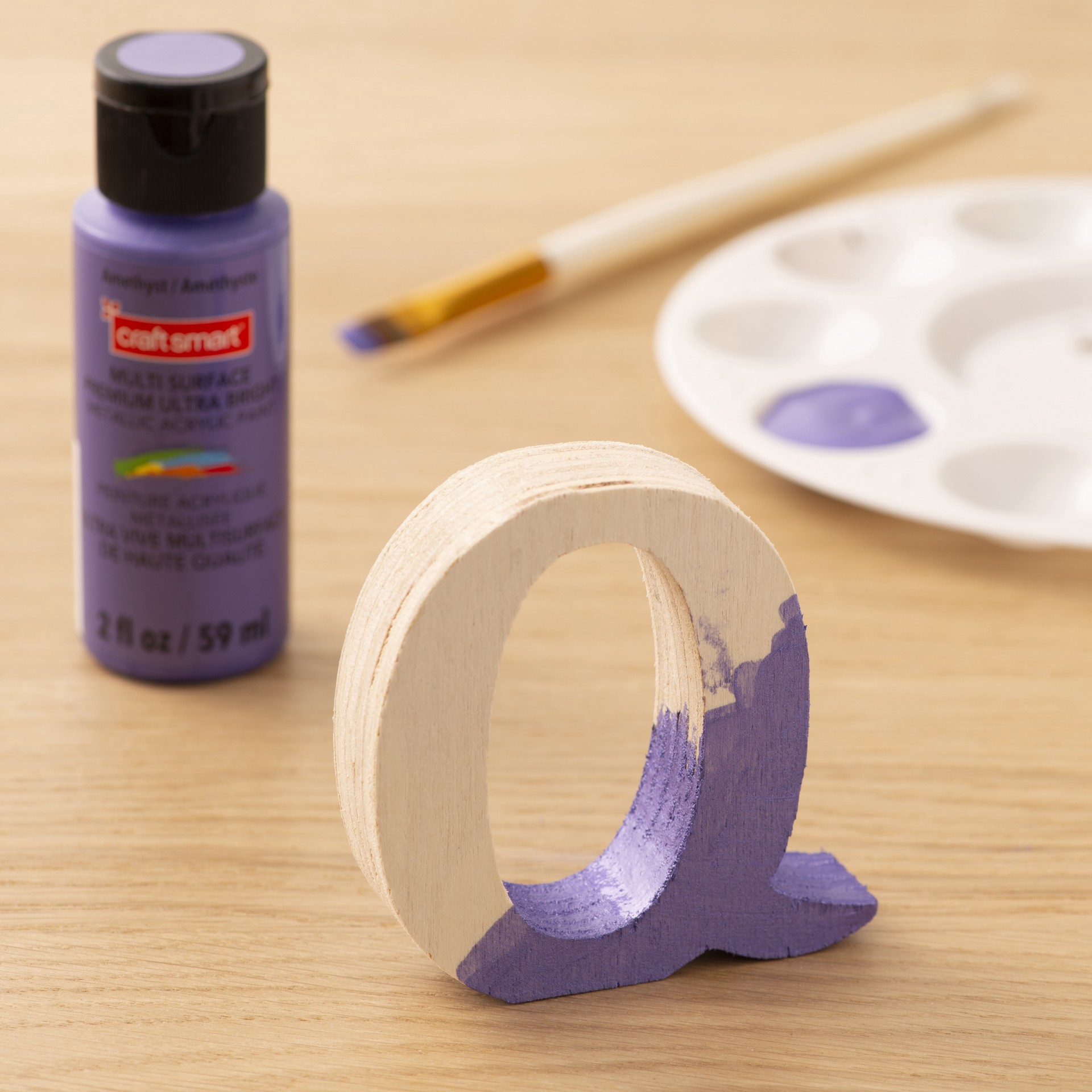 slide 2 of 2, 3" Chunky Wood Letter By Make Market, 3 in